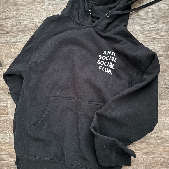 Anti Social Social Club Hoodie Black Blossom KKOCH hooded sweatshirt butterfly s - Picture 5 of 10